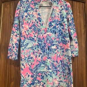 Lilly Pulitzer Pink and Blue Floral Dress